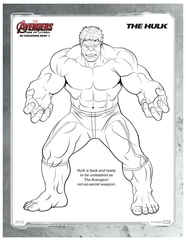 Marvel Incredible Hulk Coloring Pages