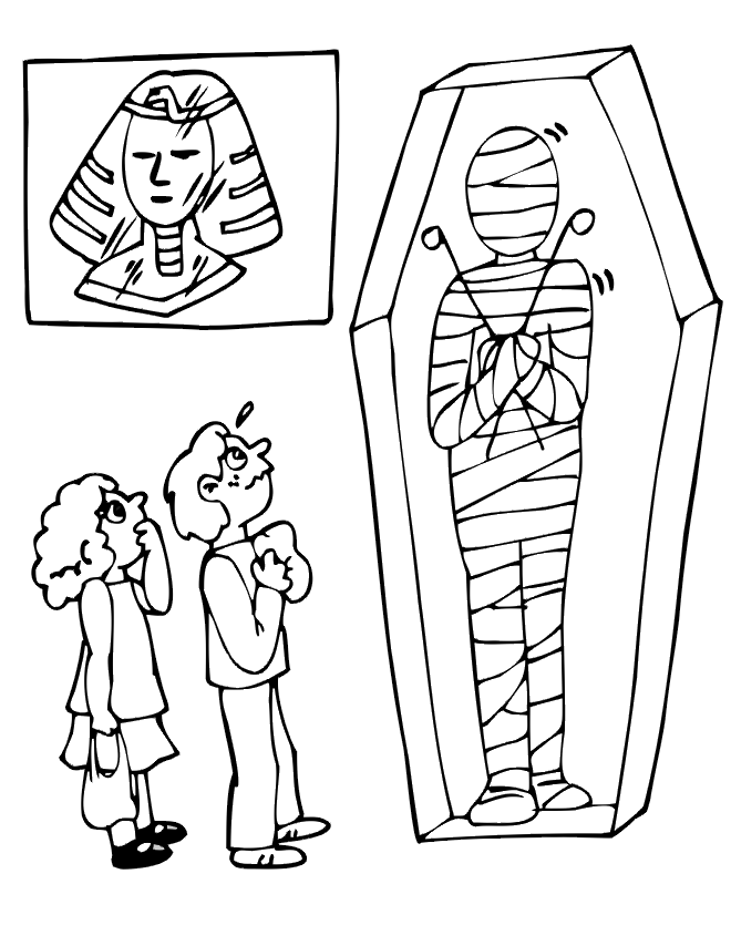 Mummy Coloring Pages Printable