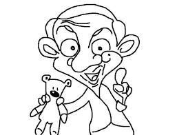 Color Mr Bean Colouring Pages