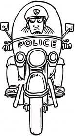 Police Officer Policeman Coloring Page