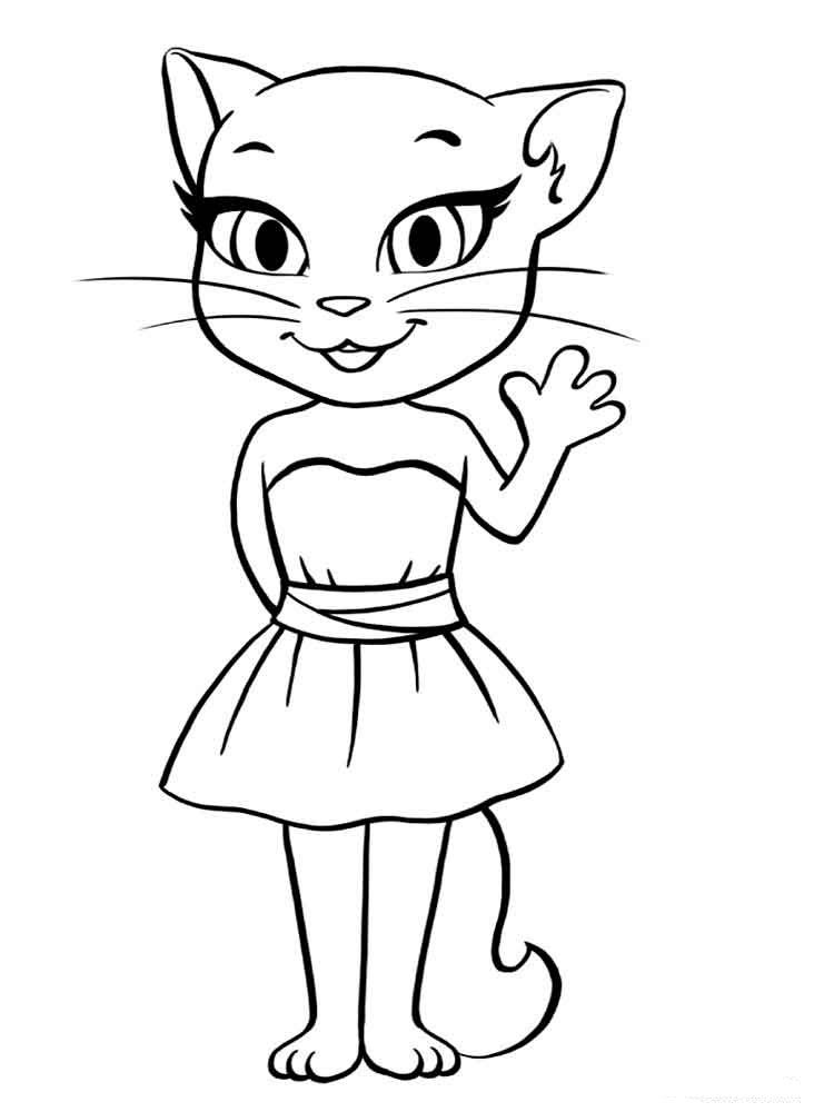 Drawing Talking Tom Coloring Pages