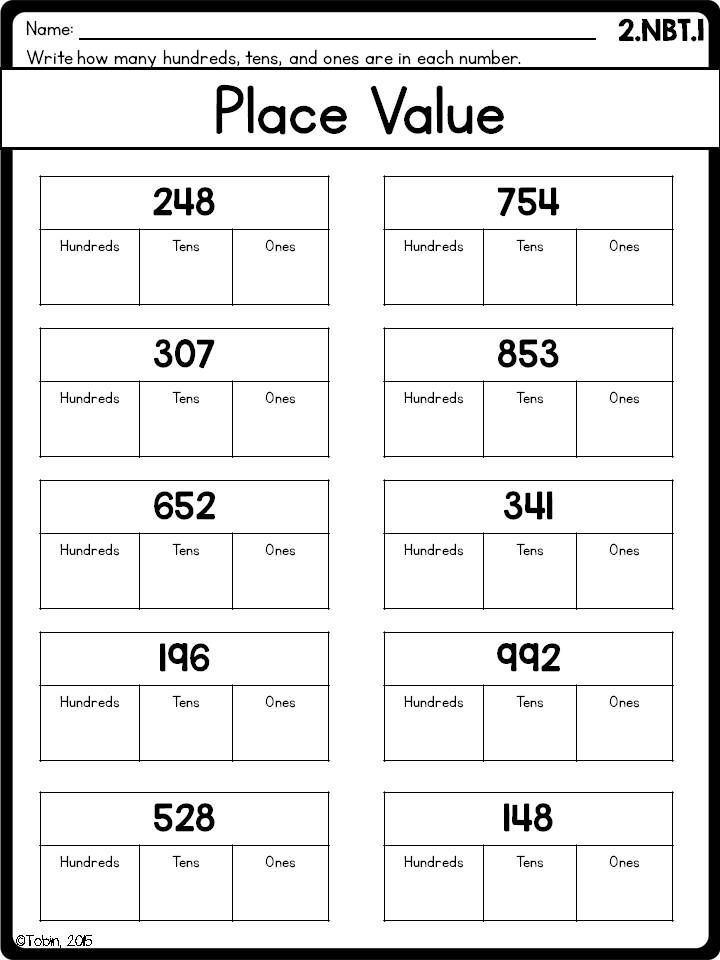 Second Grade Number Names Worksheet For Grade 2