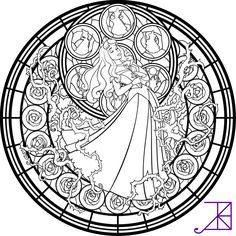 Stained Glass Kingdom Hearts Coloring Pages