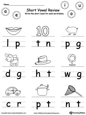 Free Printable Vowels Worksheets For Kindergarten
