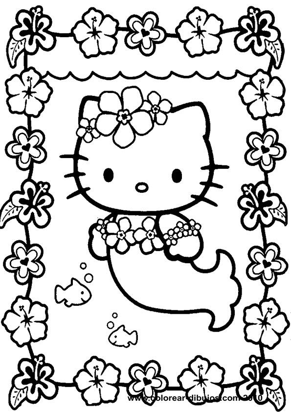 Princess Fairy Hello Kitty Coloring Pages