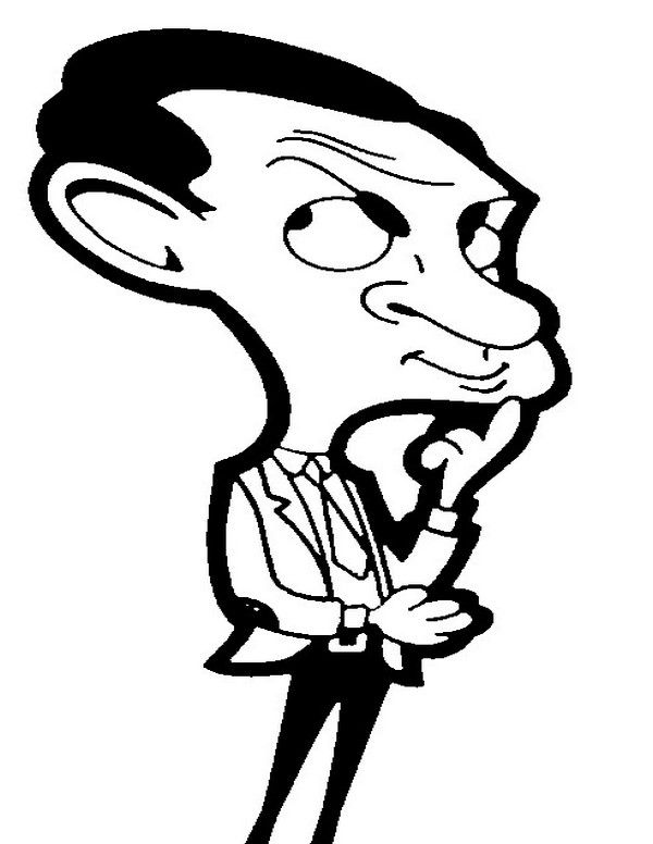 Real Mr Bean Coloring Pages