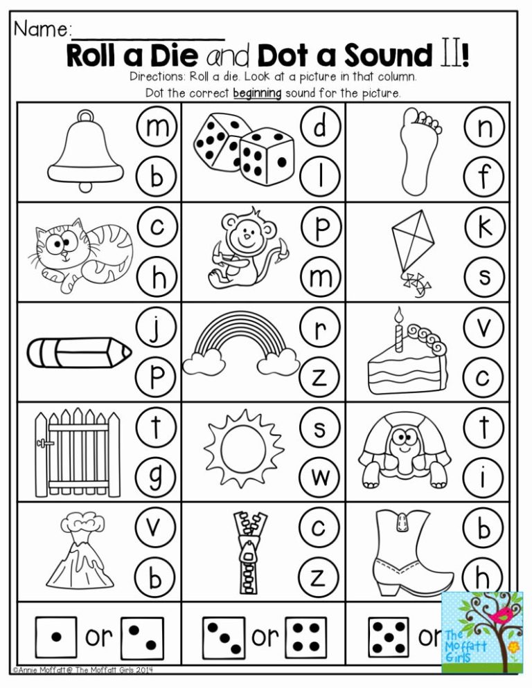 Beginning Vowels Worksheets For Kindergarten Pdf