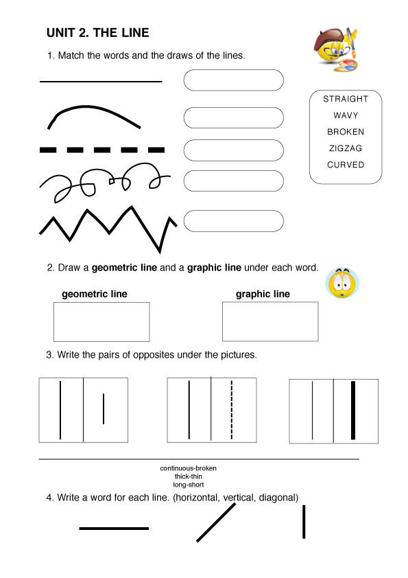 Easy Art Worksheets For Grade 1