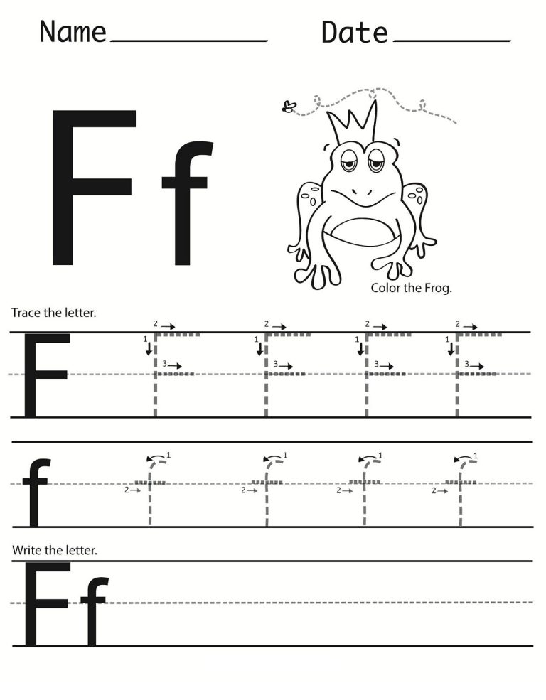 Letter F Worksheets For 2 Year Olds