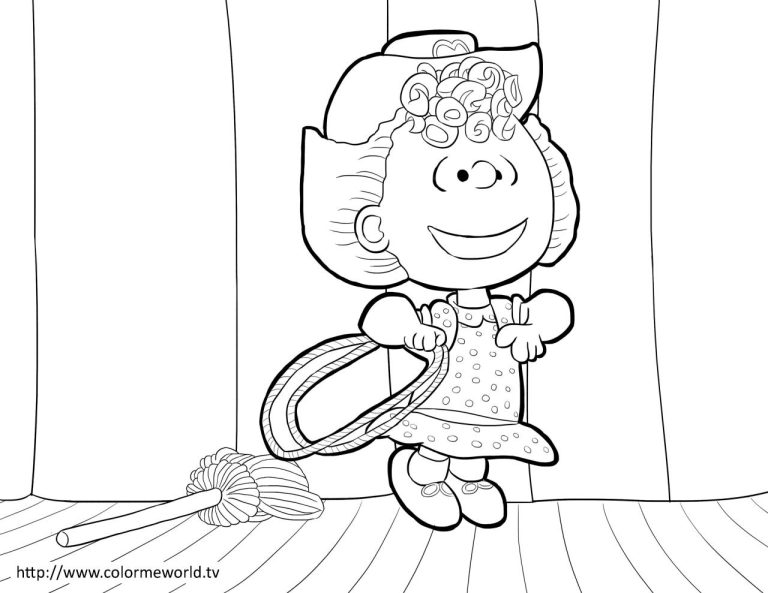 Sally Peanuts Coloring Pages