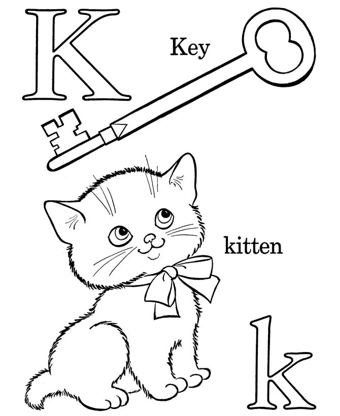 Key Coloring Pages For Kids