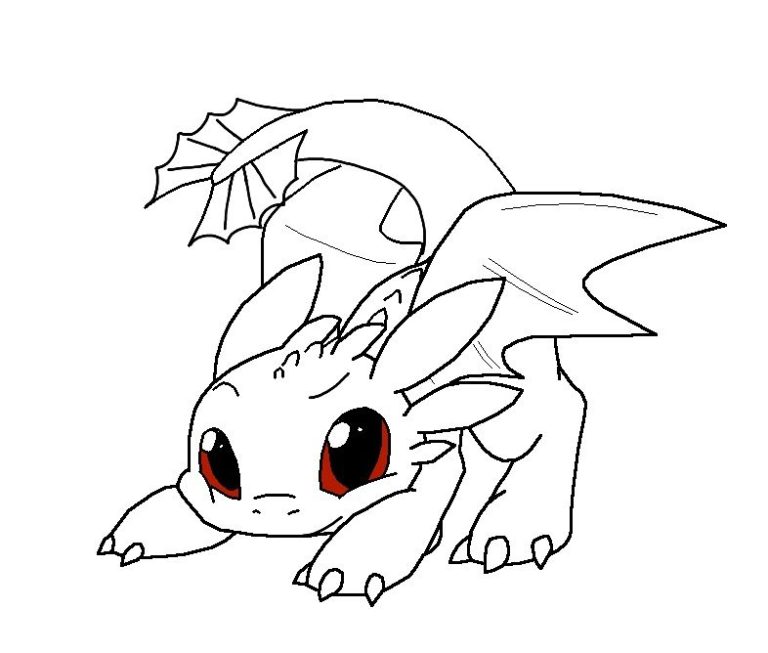 Cute Free Dragon Coloring Pages