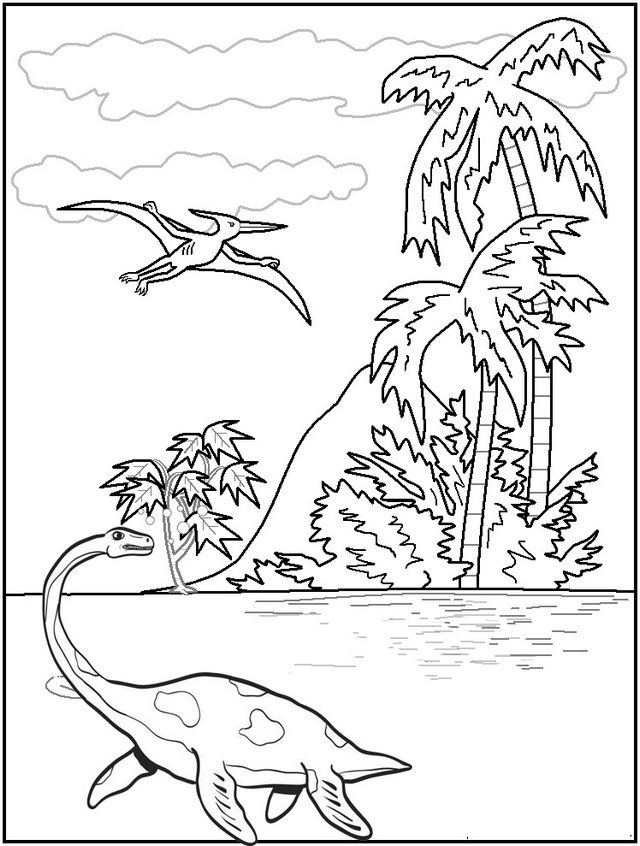 Jurassic Park Pterodactyl Coloring Page