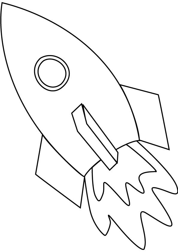 Rocket Colouring Images