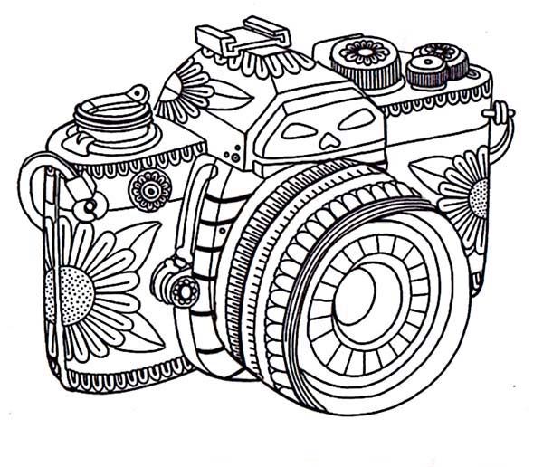 Simple Camera Coloring Pages