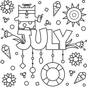 July Coloring Pages For Kids