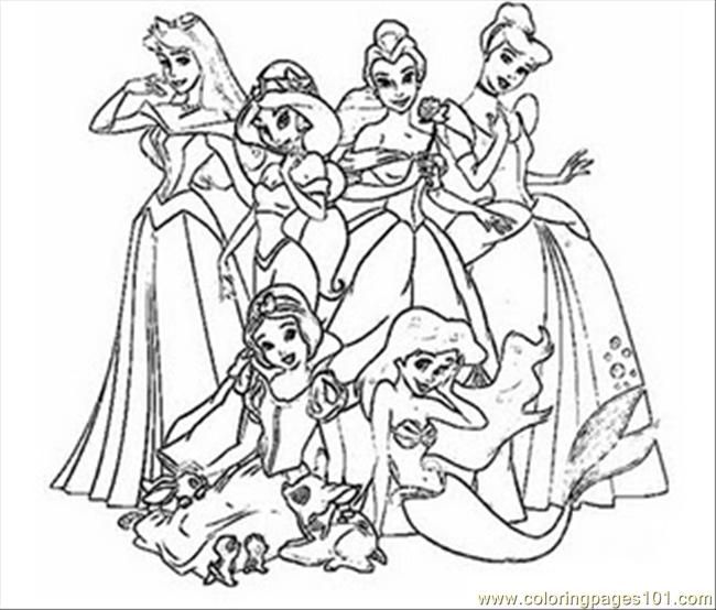 Princess Free Printable Disney Coloring Pages