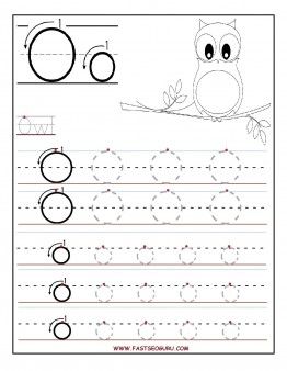 Tracing Letter O Worksheets For Preschool