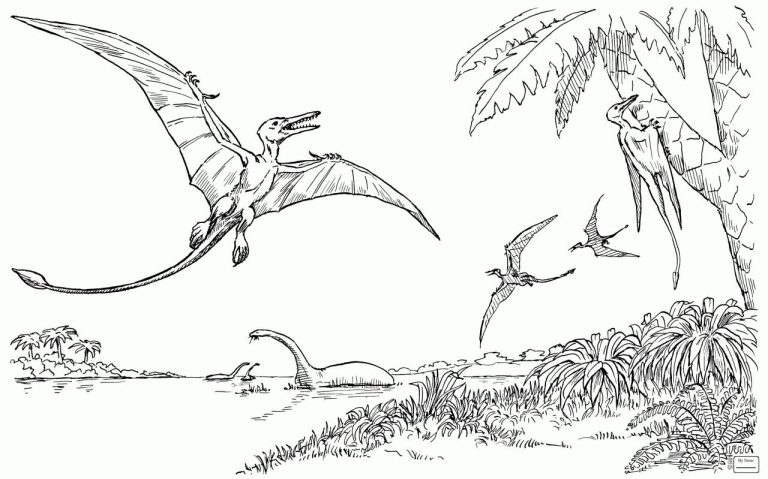 Pterodactyl Coloring Pages Printable
