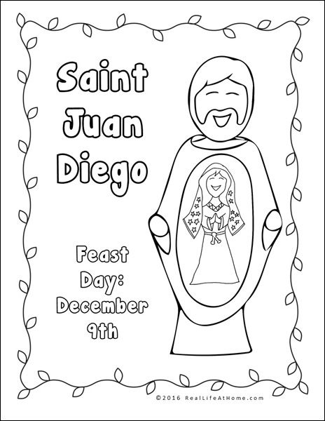 Our Lady Of Guadalupe Coloring Page Pdf