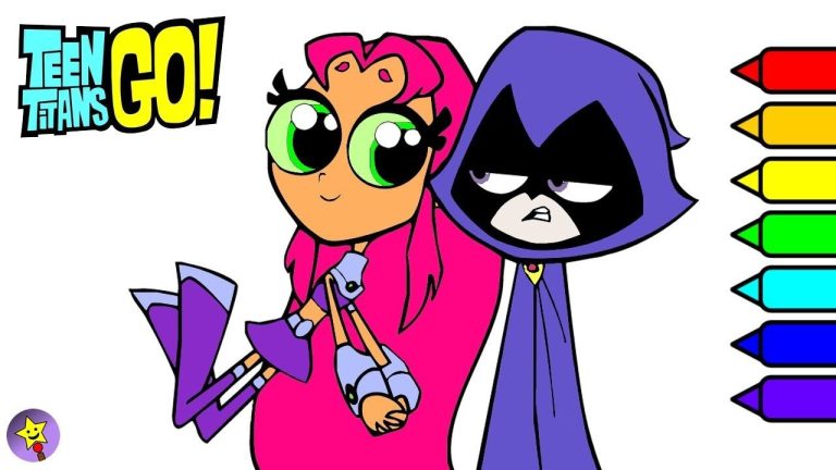 Starfire And Raven Coloring Pages