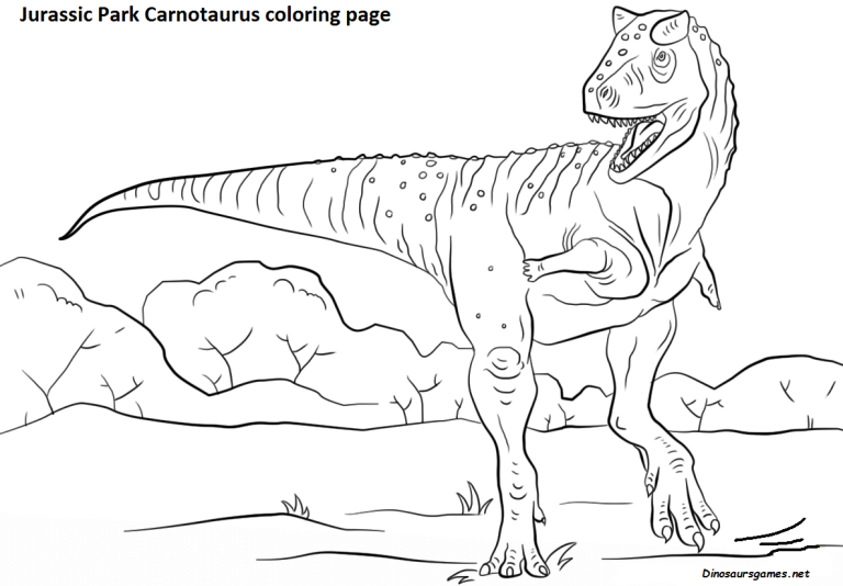 Disney Dinosaur Carnotaurus Coloring Page