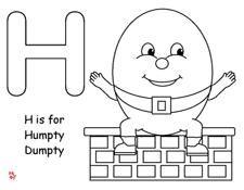 Humpty Dumpty Egg Coloring Page