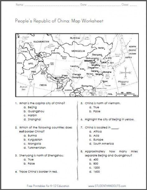 5th Grade World Geography Worksheets