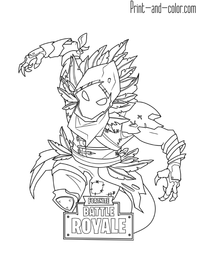 Free Fortnite Coloring Pages For Kids