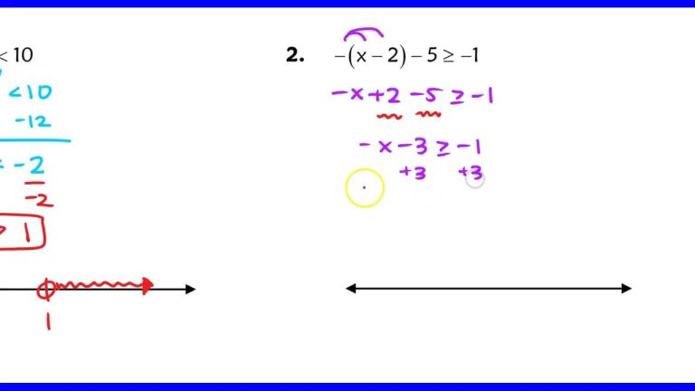 6.3 Solving Multi Step Inequalities Worksheet Answers