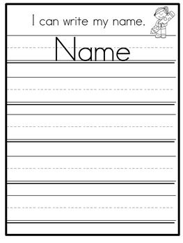 Writing Sheets For Preschool Practice Name
