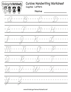 Capital Letter Practice Sheets