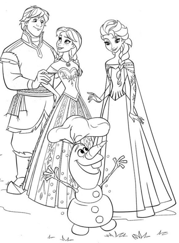 Anna And Elsa Coloring Pages For Kids