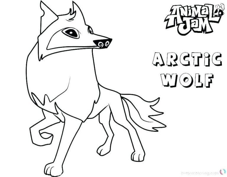 Arctic Fox Coloring Sheet