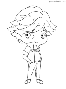 Adrien Marinette Miraculous Coloring Pages