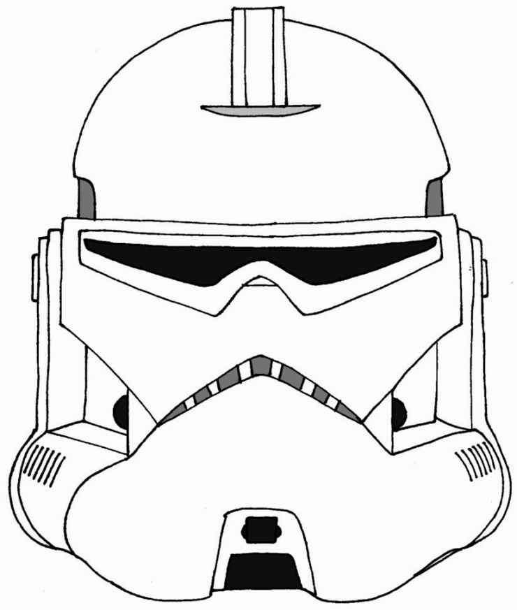 Arc Trooper Clone Trooper Helmet Coloring Pages