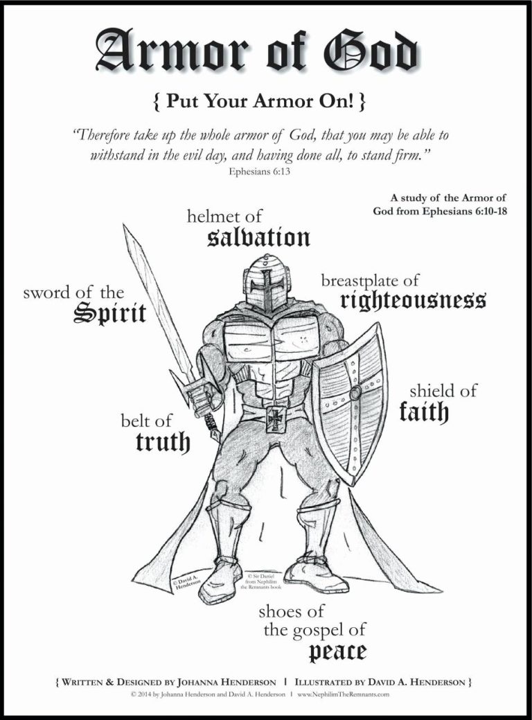 Armor Of God Coloring Pages To Print