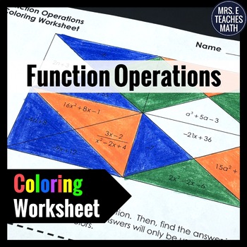 Function Notation And Operations Worksheet Answer Key