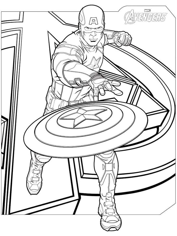 Avengers Infinity War Captain America Coloring Pages