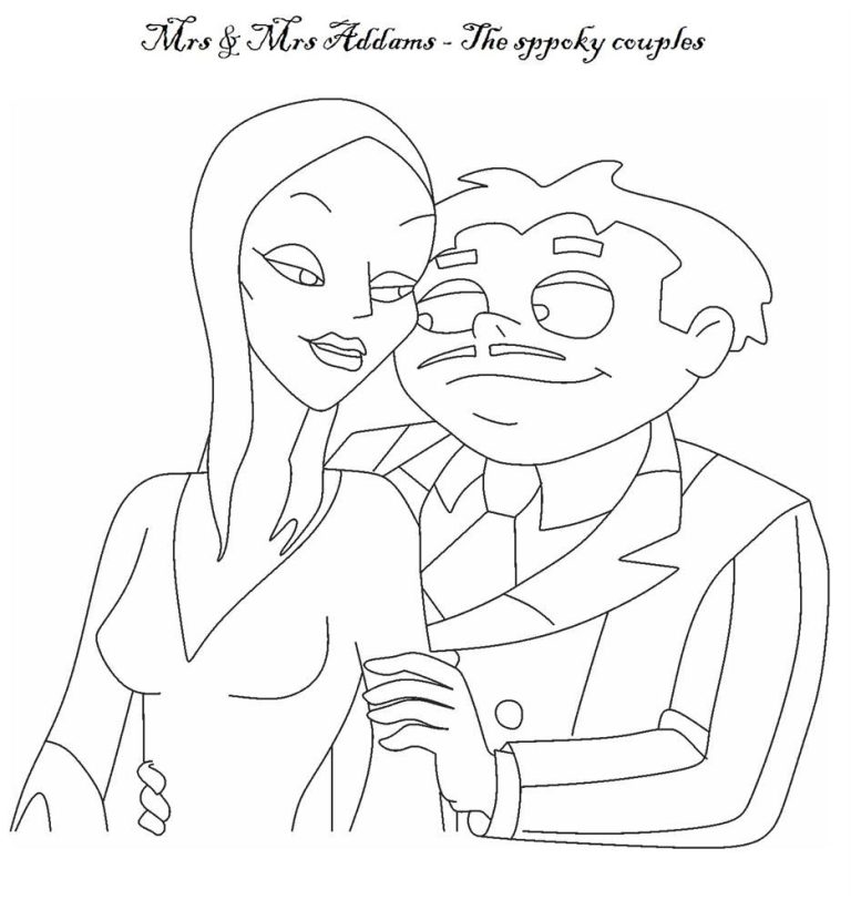Addams Family Coloring Book