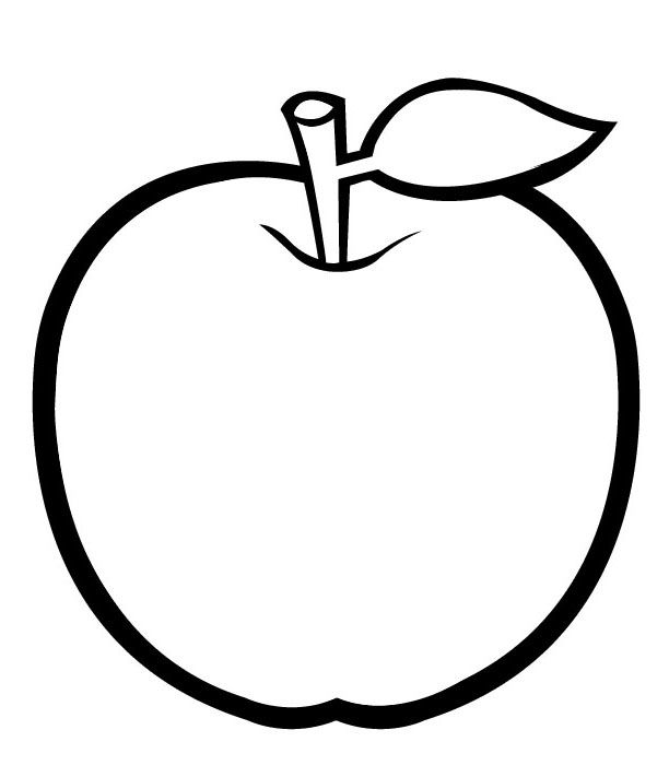 Apple Coloring Sheets For Kids