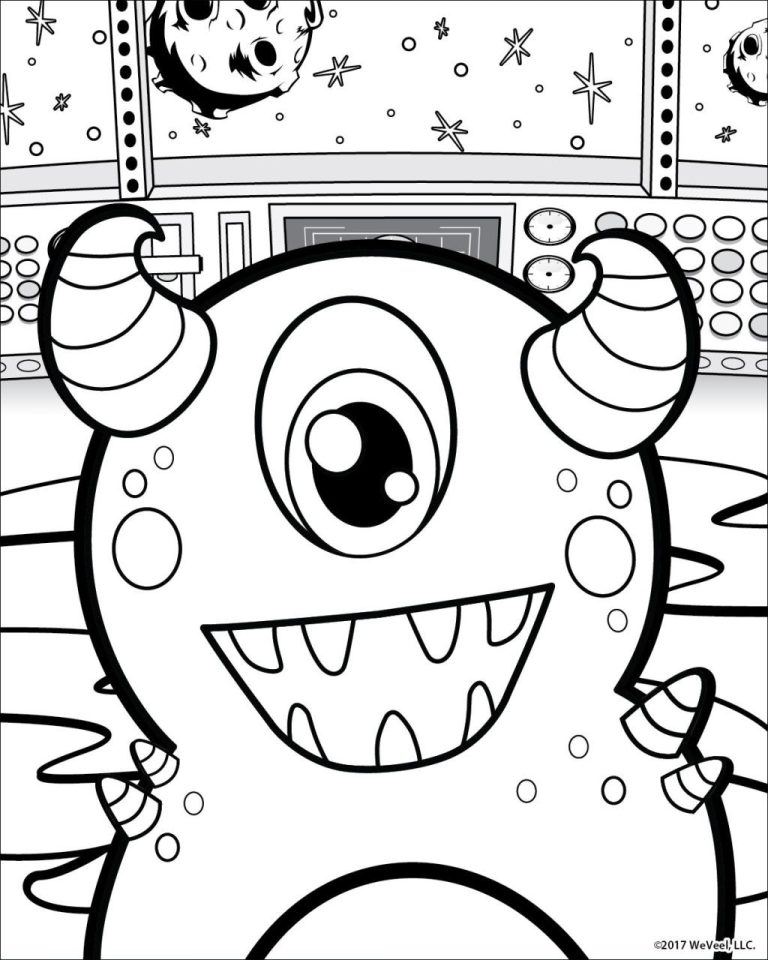 Adorable Cute Monster Coloring Pages