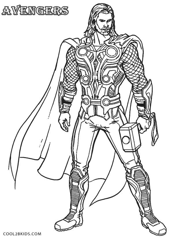 Avengers Infinity War Thor Coloring Pages