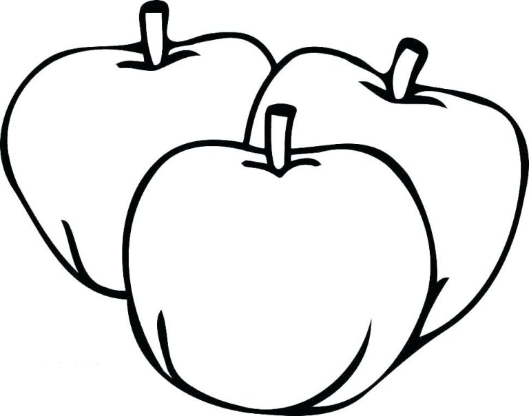 Apple Coloring Sheets Free