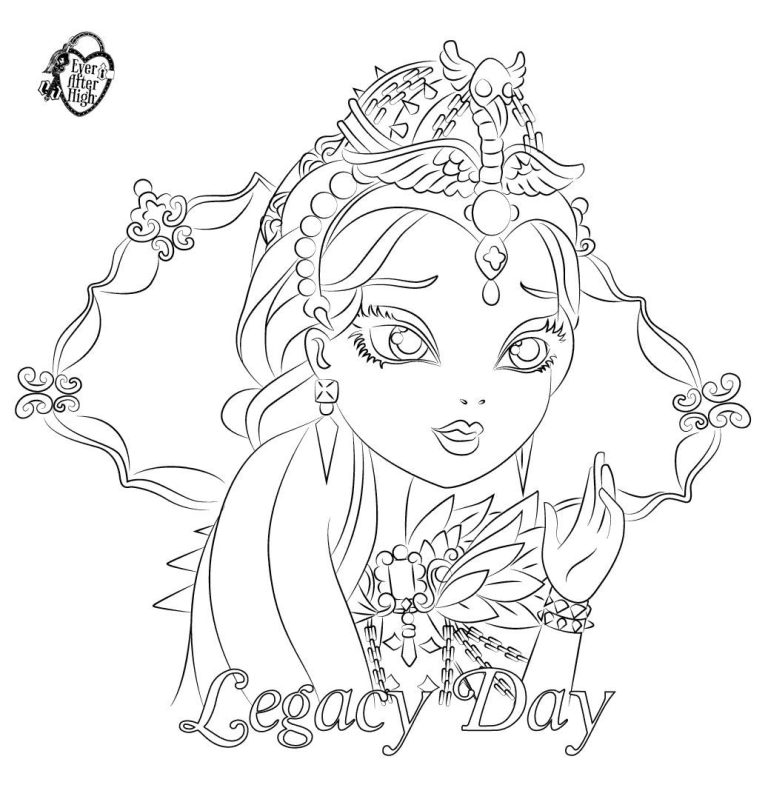 Apple White Raven Queen Ever After High Coloring Pages