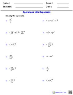 Rational Exponents Worksheet Algebra 1 Answers