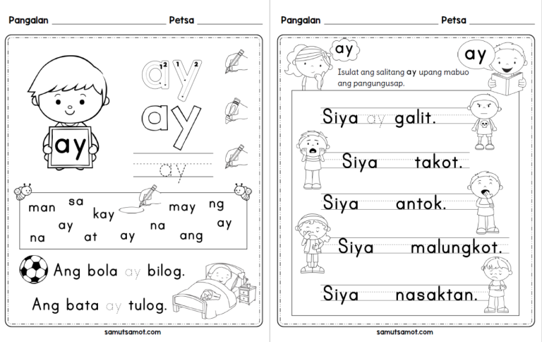 Printable Grade 1 Reading Worksheets Tagalog
