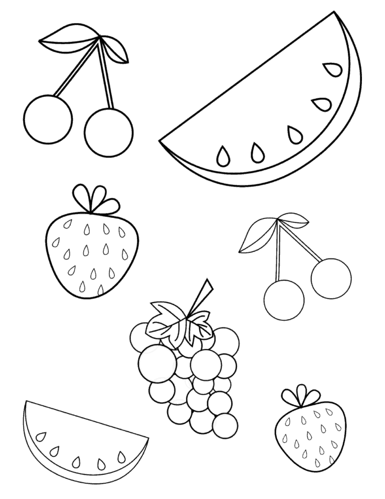 Apple Coloring Sheet For Toddlers