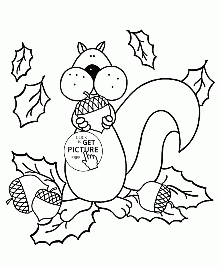 Autumn Coloring Pages For Kids-free