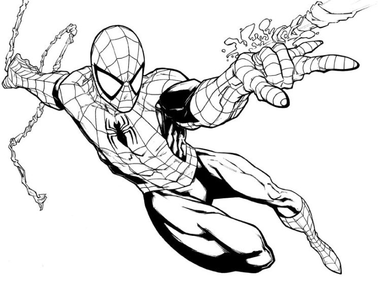 Avengers Spiderman Coloring Pages Free